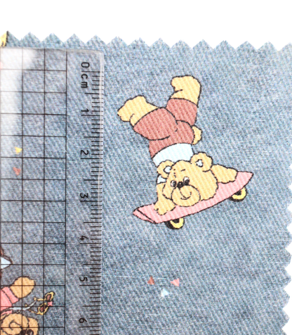 【25SS-219】スケボークマちゃんプリントツイル　/0.5ｙあたり=～1095円