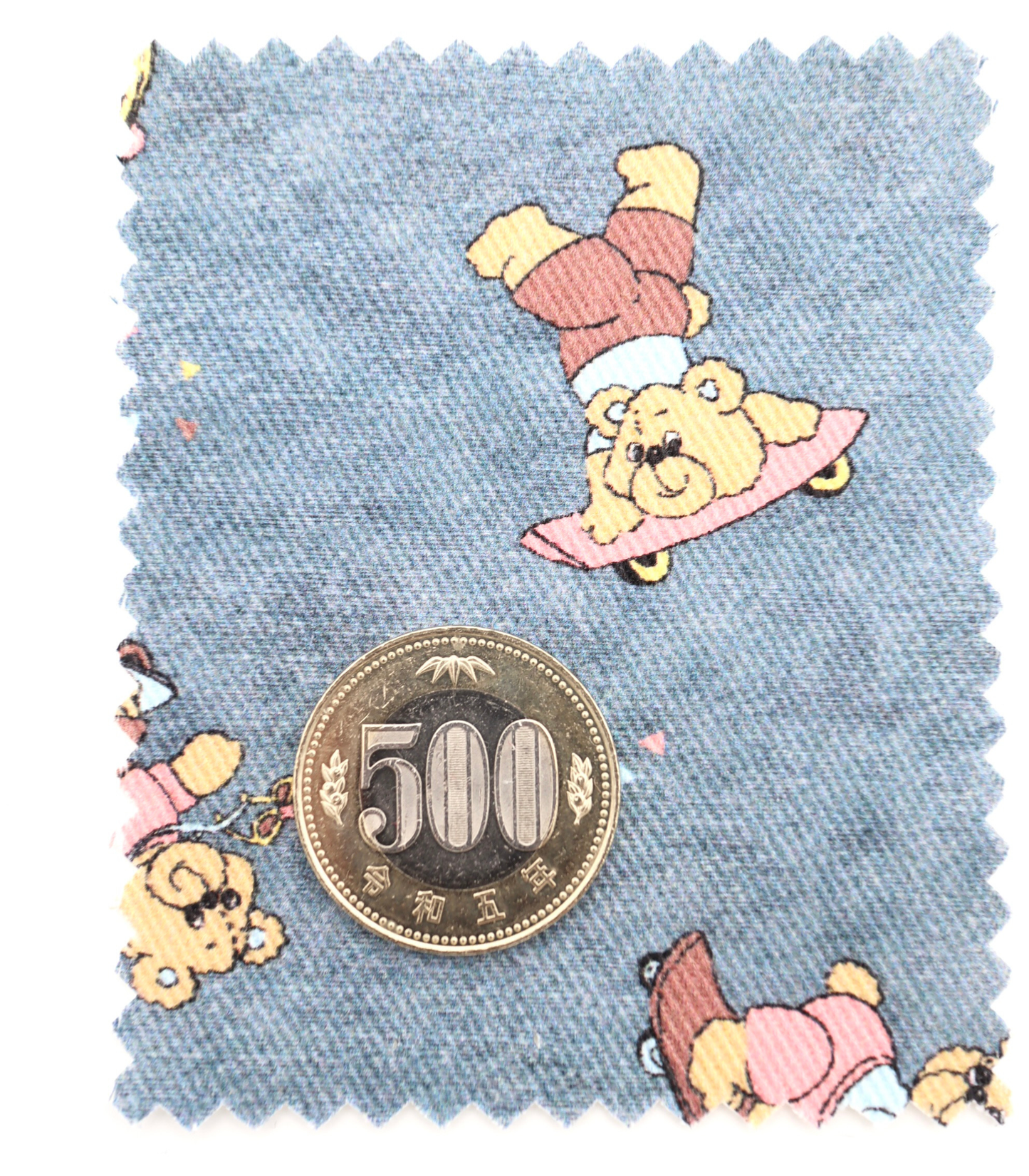 【25SS-219】スケボークマちゃんプリントツイル　/0.5ｙあたり=～1095円