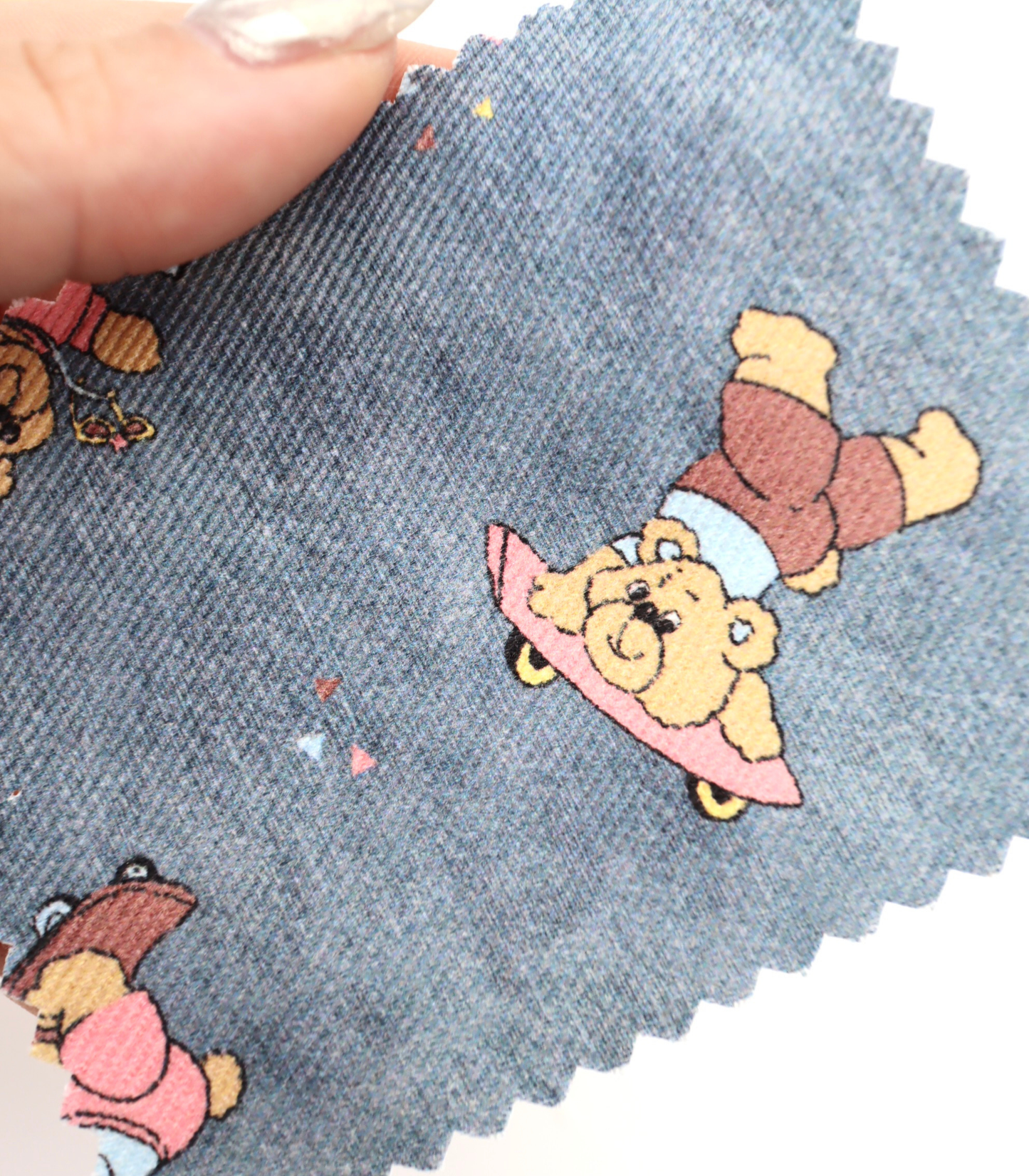 【25SS-219】スケボークマちゃんプリントツイル　/0.5ｙあたり=～1095円