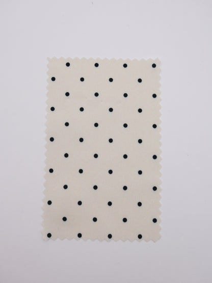 小玉・広ピッチサテンジョーゼット｜147cm広幅・5種のドットサイズ展開・防シワ｜ドッグウェア・ミニマルデザイン・裏地向け｜26SS-195【生地仕入れ代行卸】