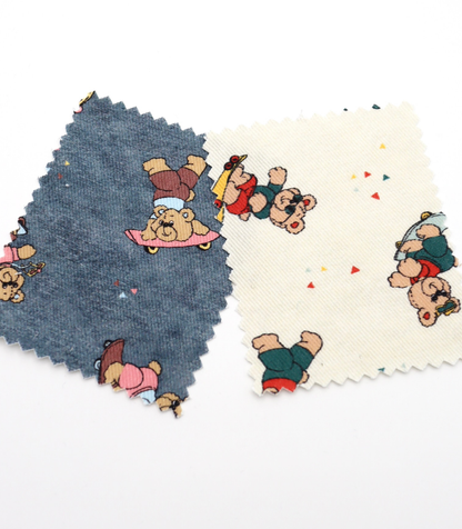 【25SS-219】スケボークマちゃんプリントツイル　/0.5ｙあたり=～1095円