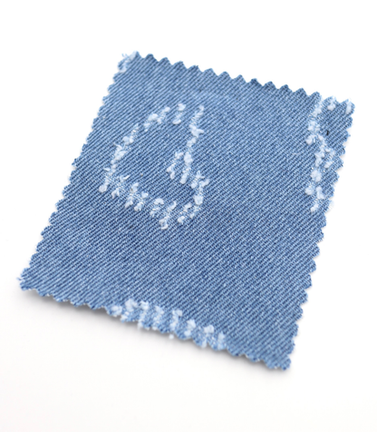 【25SS-215】ハートダメージデニム　/0.5ｙあたり＝～1015円