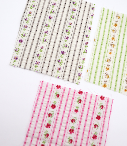 【25SS-446】花柄×ストライププリントサッカー　/0.5ｙあたり=～ 745円