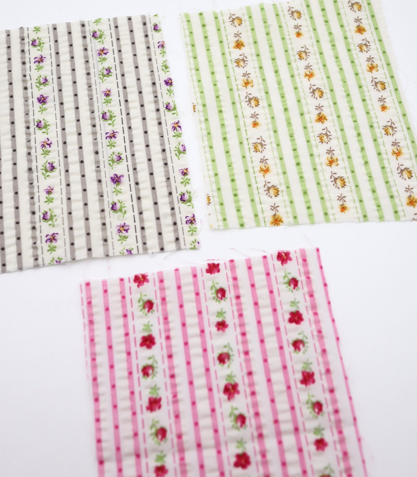 【25SS-446】花柄×ストライププリントサッカー　/0.5ｙあたり=～ 745円