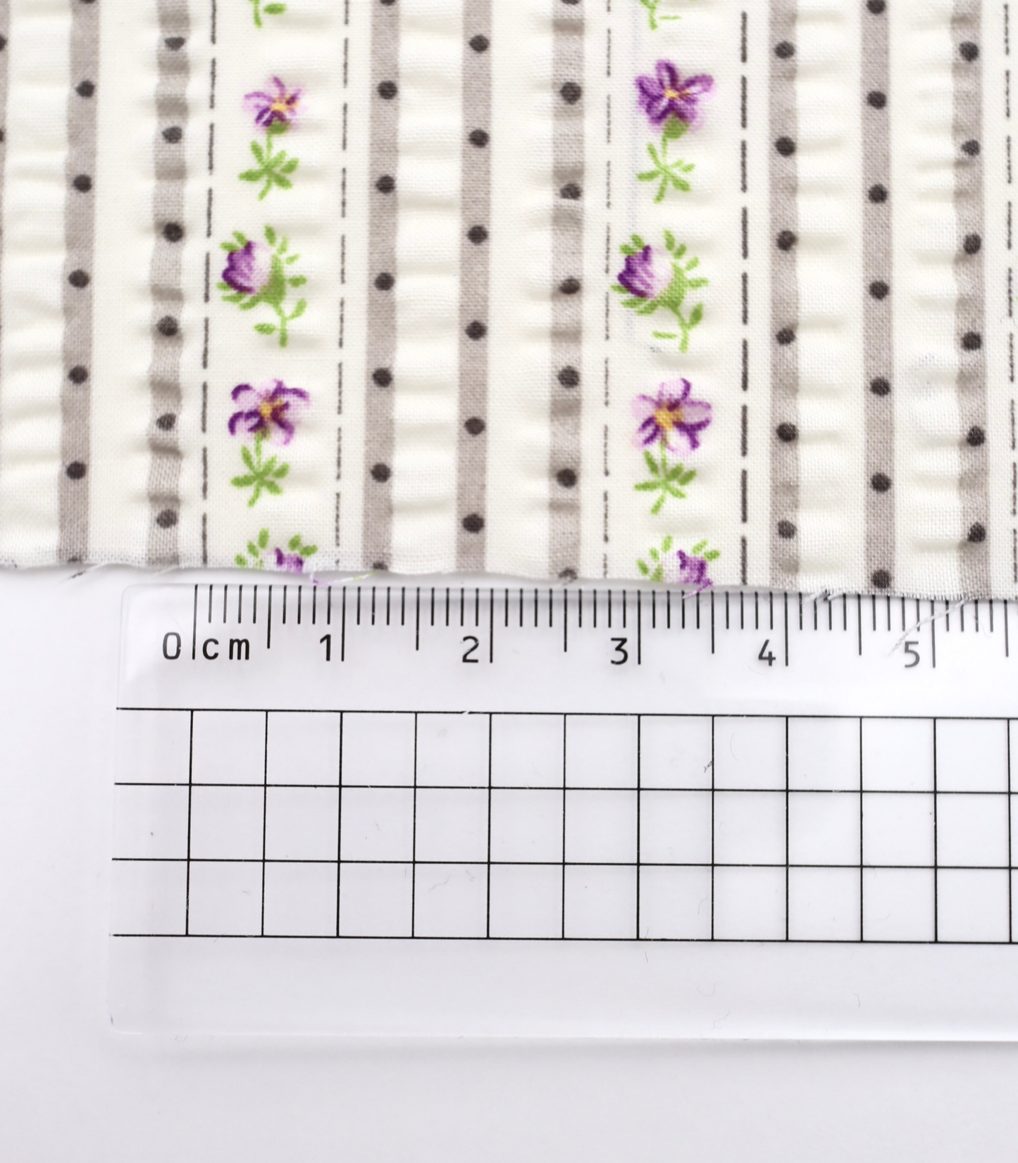 【25SS-446】花柄×ストライププリントサッカー　/0.5ｙあたり=～ 745円