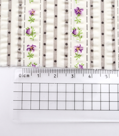 【25SS-446】花柄×ストライププリントサッカー　/0.5ｙあたり=～ 745円