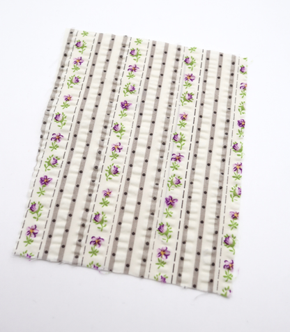 【25SS-446】花柄×ストライププリントサッカー　/0.5ｙあたり=～ 745円