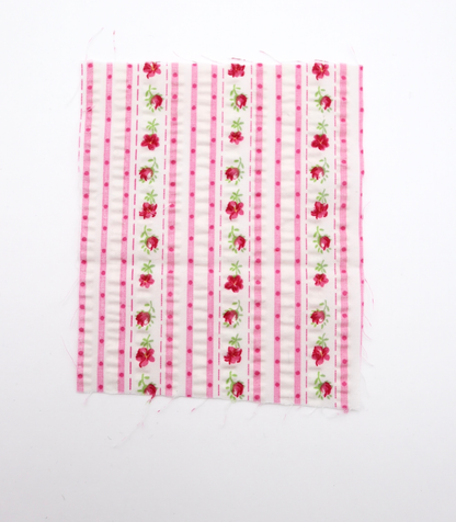 【25SS-446】花柄×ストライププリントサッカー　/0.5ｙあたり=～ 745円