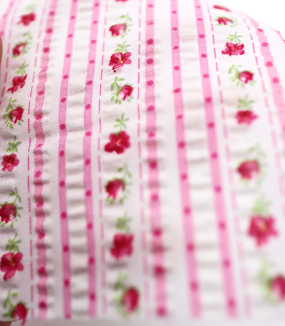 【25SS-446】花柄×ストライププリントサッカー　/0.5ｙあたり=～ 745円