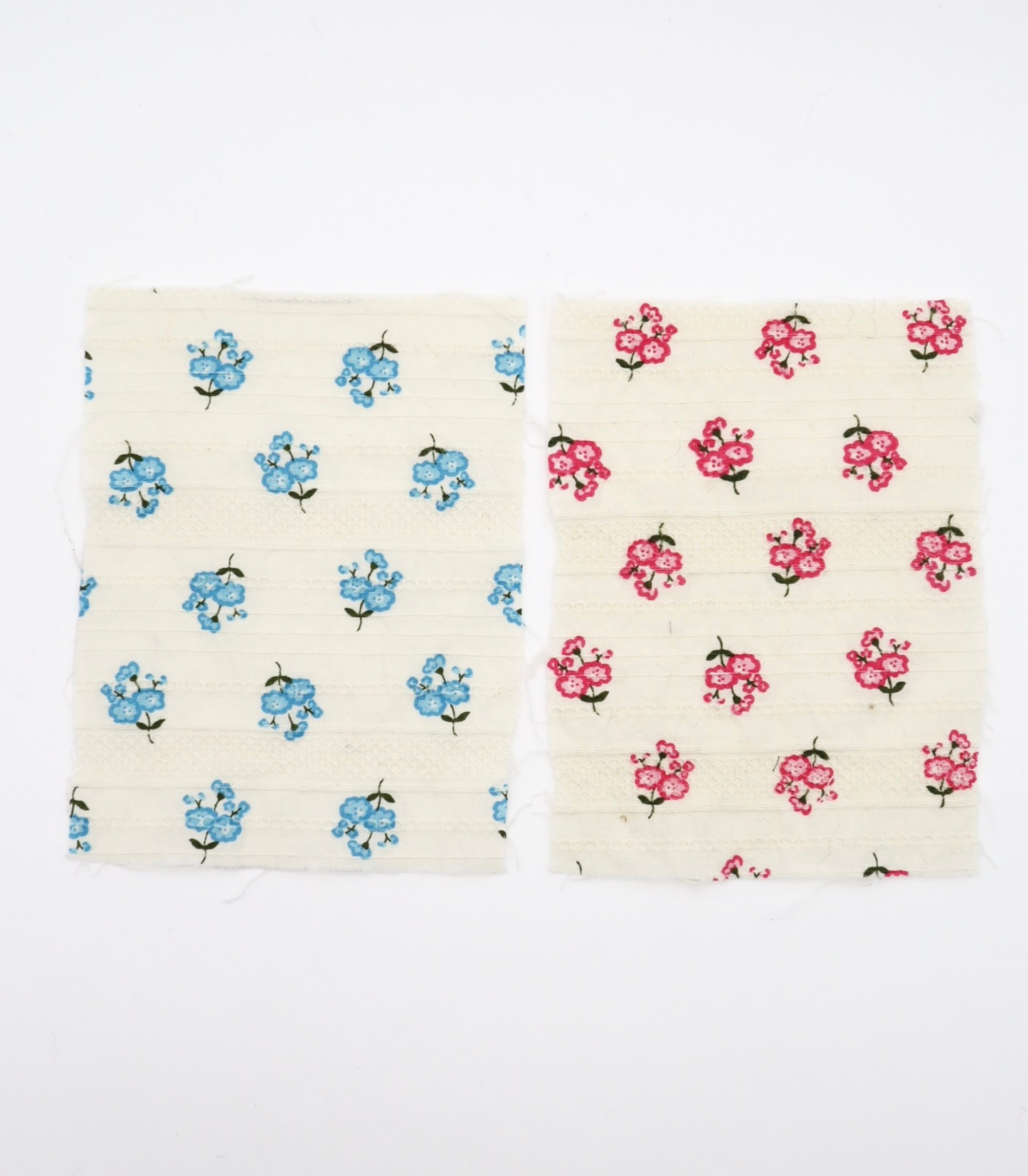 【25SS-445】小花柄プリント綿ローンボーダージャガード　/0.5ｙあたり=～840円