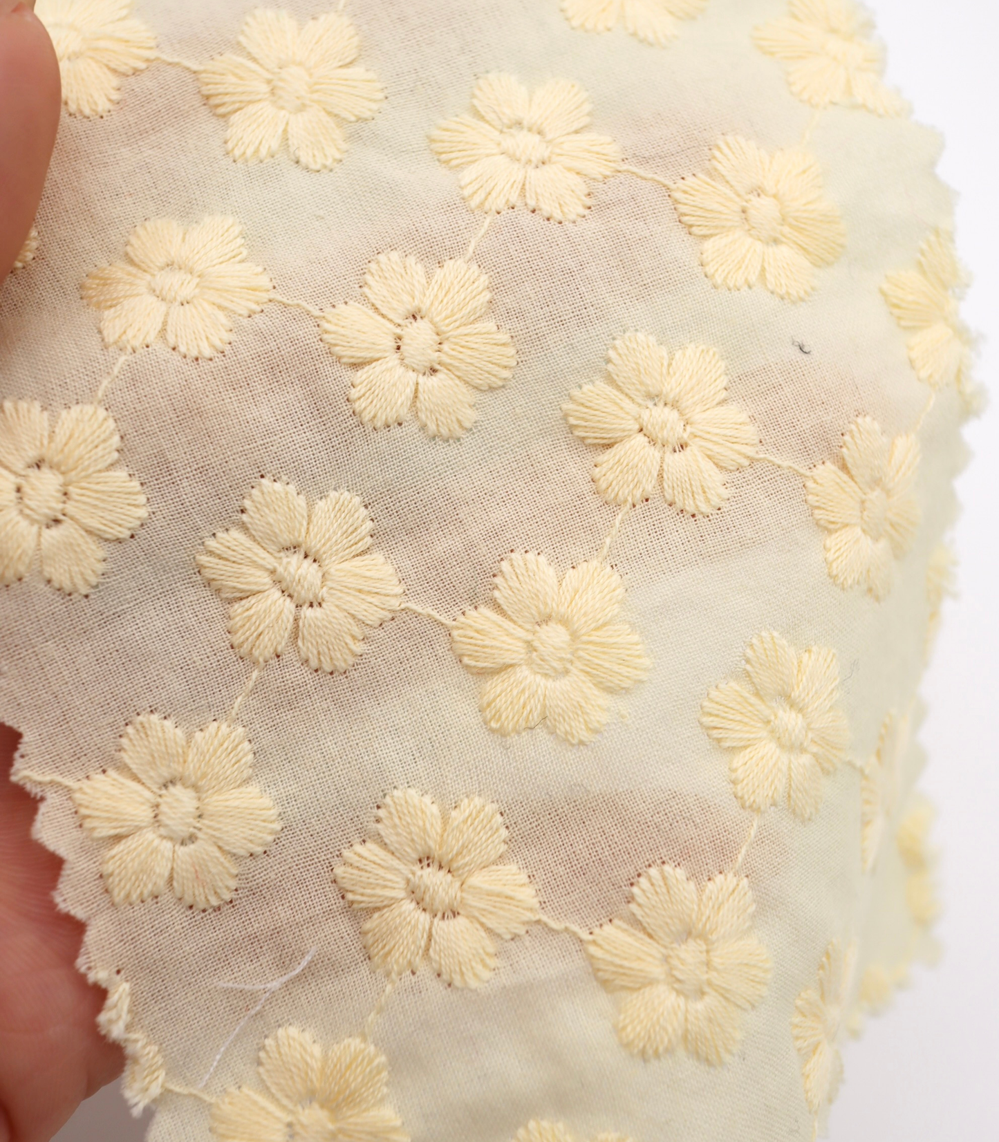 【25SS-454】花柄刺繍綿ローン　/0.5ｙあたり=～1300円