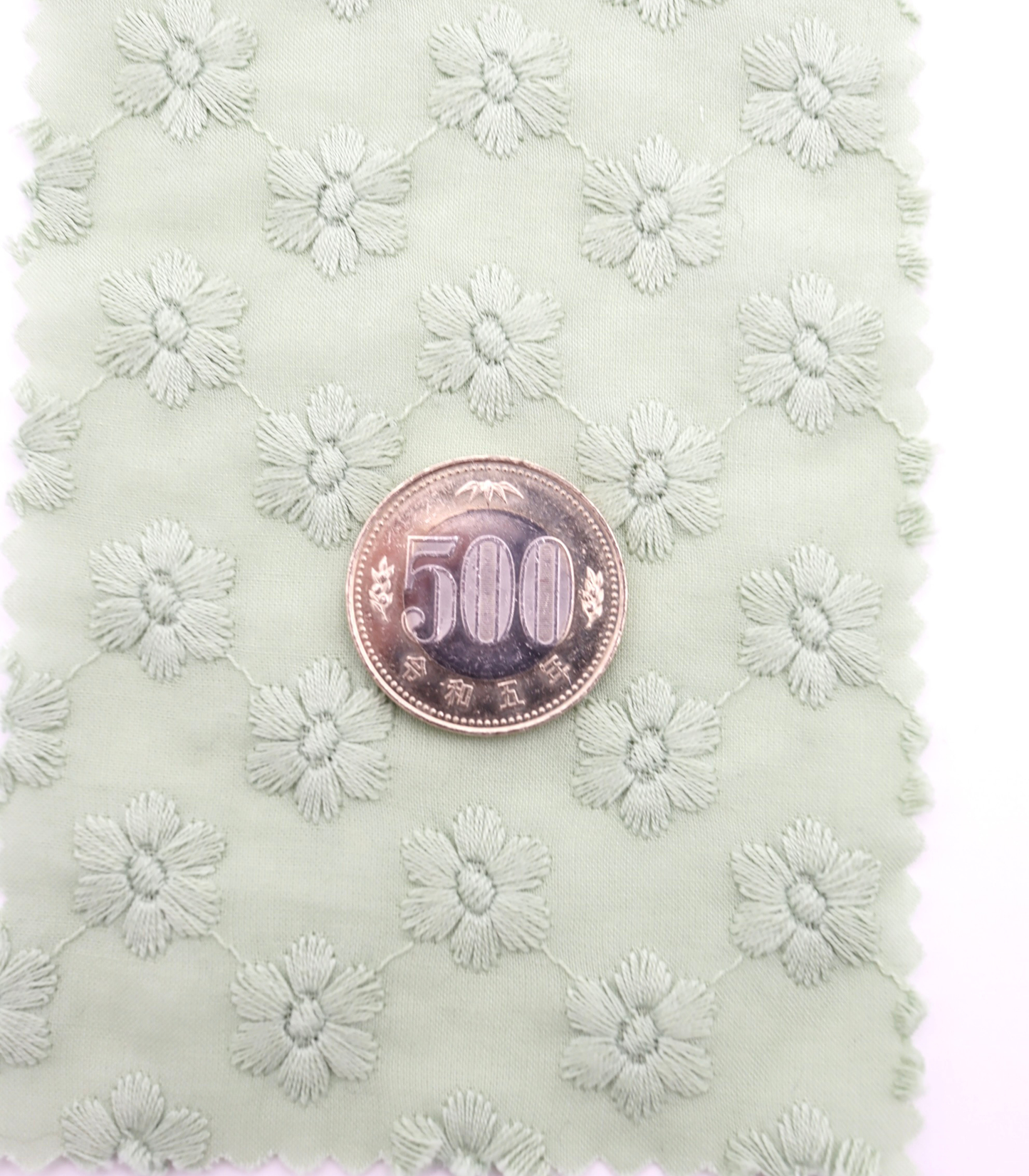 【25SS-454】花柄刺繍綿ローン　/0.5ｙあたり=～1300円