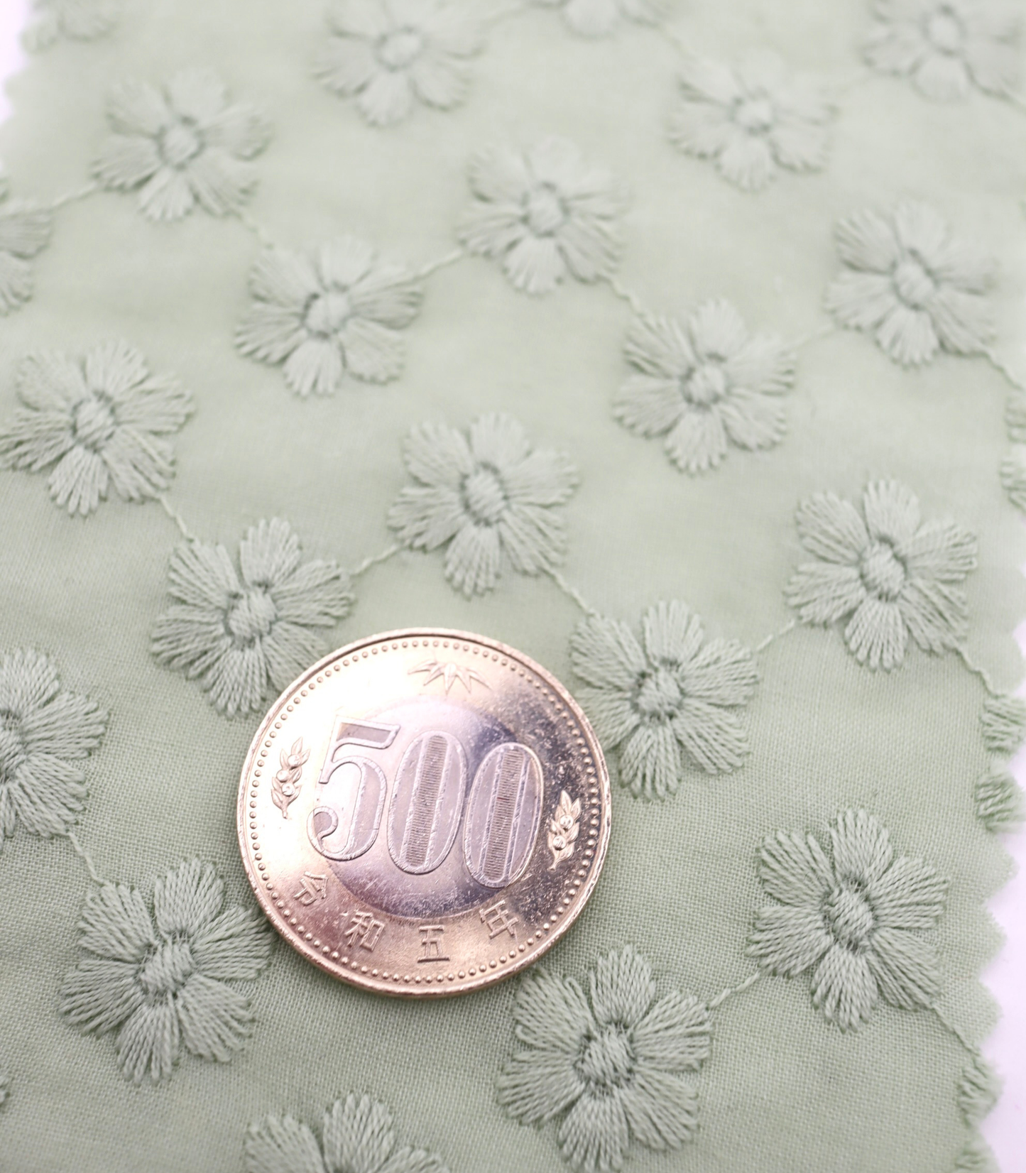 【25SS-454】花柄刺繍綿ローン　/0.5ｙあたり=～1300円