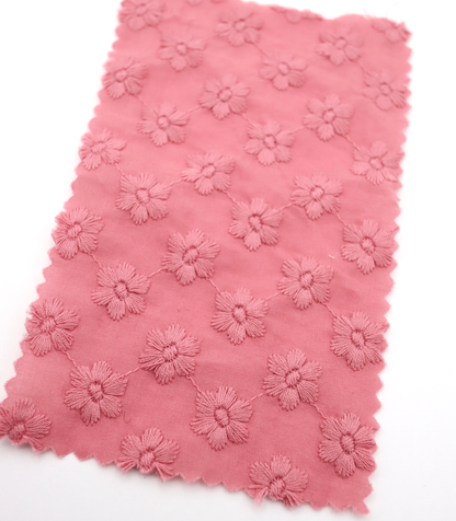 【25SS-454】花柄刺繍綿ローン　/0.5ｙあたり=～1300円