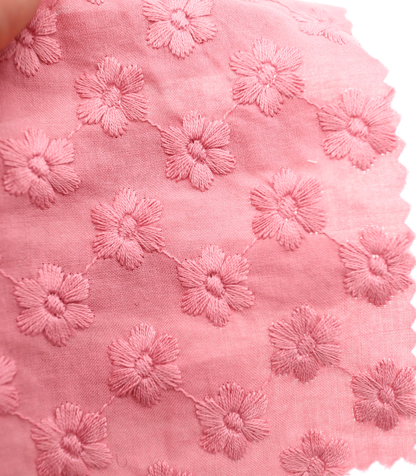 【25SS-454】花柄刺繍綿ローン　/0.5ｙあたり=～1300円