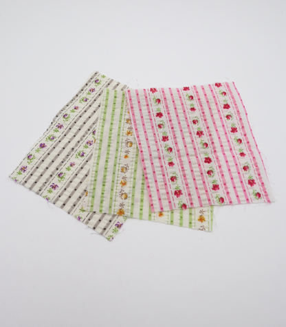 【25SS-446】花柄×ストライププリントサッカー　/0.5ｙあたり=～ 745円