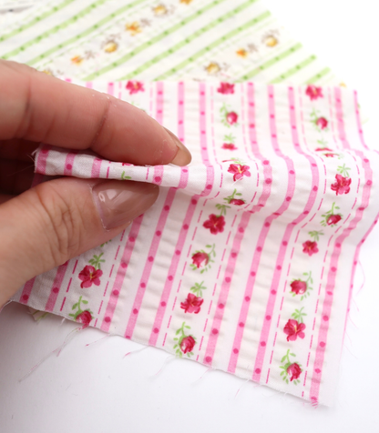 【25SS-446】花柄×ストライププリントサッカー　/0.5ｙあたり=～ 745円