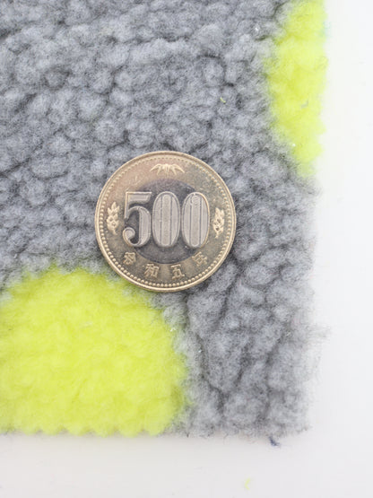 カラフル大粒ドット柄ボア生地｜【生地幅】約147センチ 【混率】ポリエステル100%｜ドッグウェア・KIDSウエア・冬用アウター・冬雑貨向け｜26AW-382