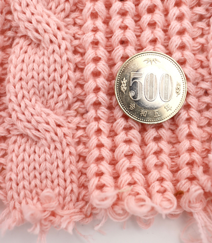 【25SS-061】ケーブルミドルゲージニット　0.5ｙあたり=～1790円