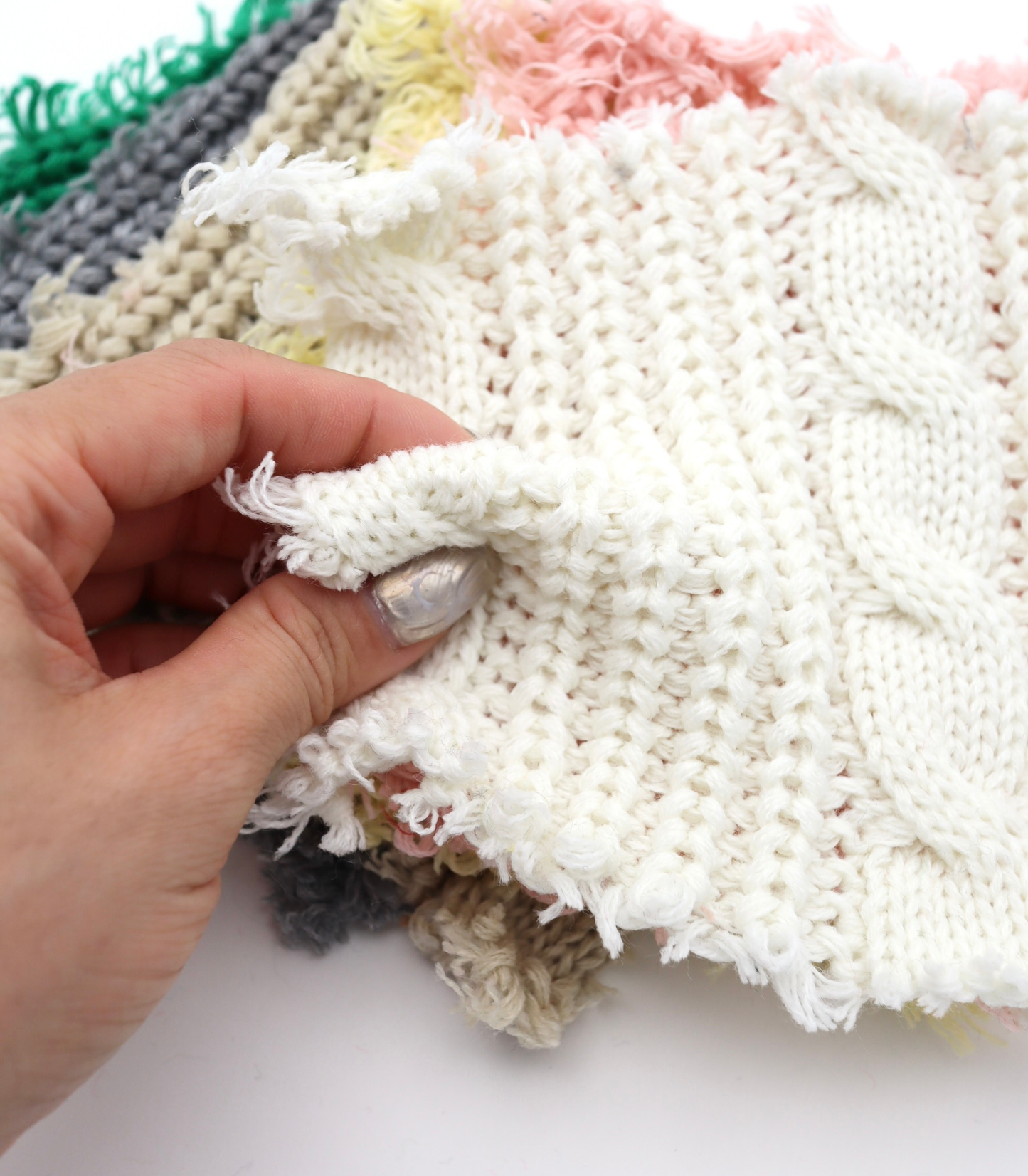 【25SS-061】ケーブルミドルゲージニット　0.5ｙあたり=～1790円