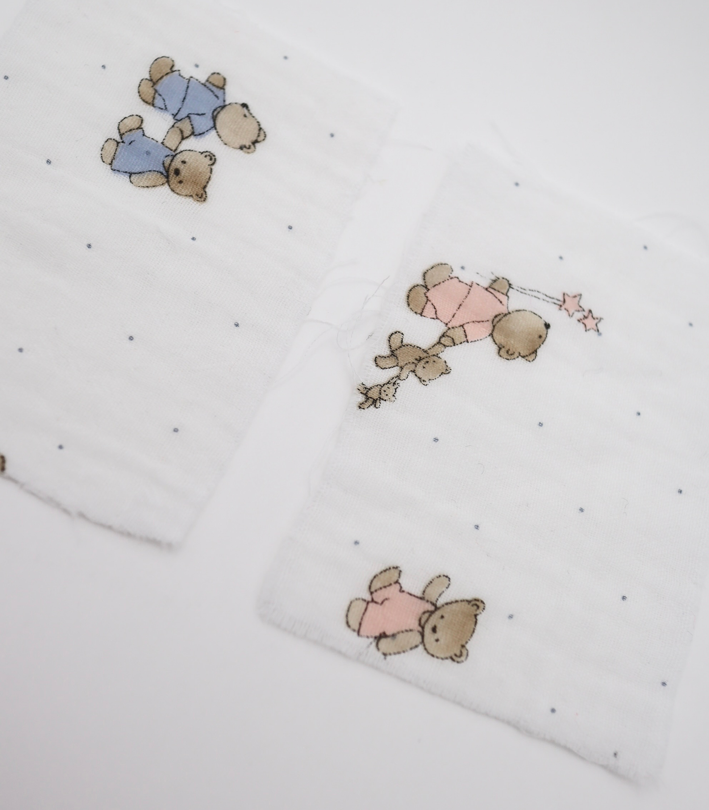 【25SS-296】仲良しクマ×ドットプリントダブルガーゼ　/0.5ｙあたり=～745円