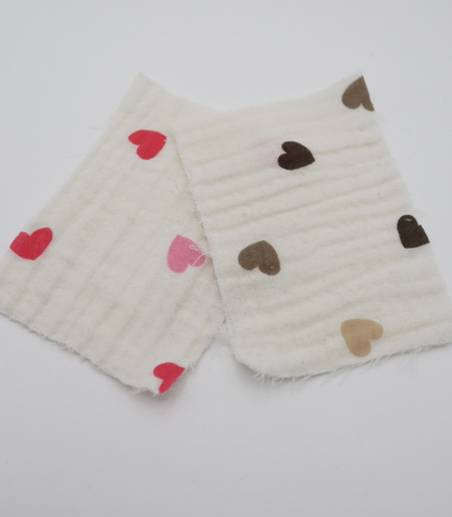 【25SS-293】ハートプリントトリプルガーゼ　/0.5ｙあたり=～980円