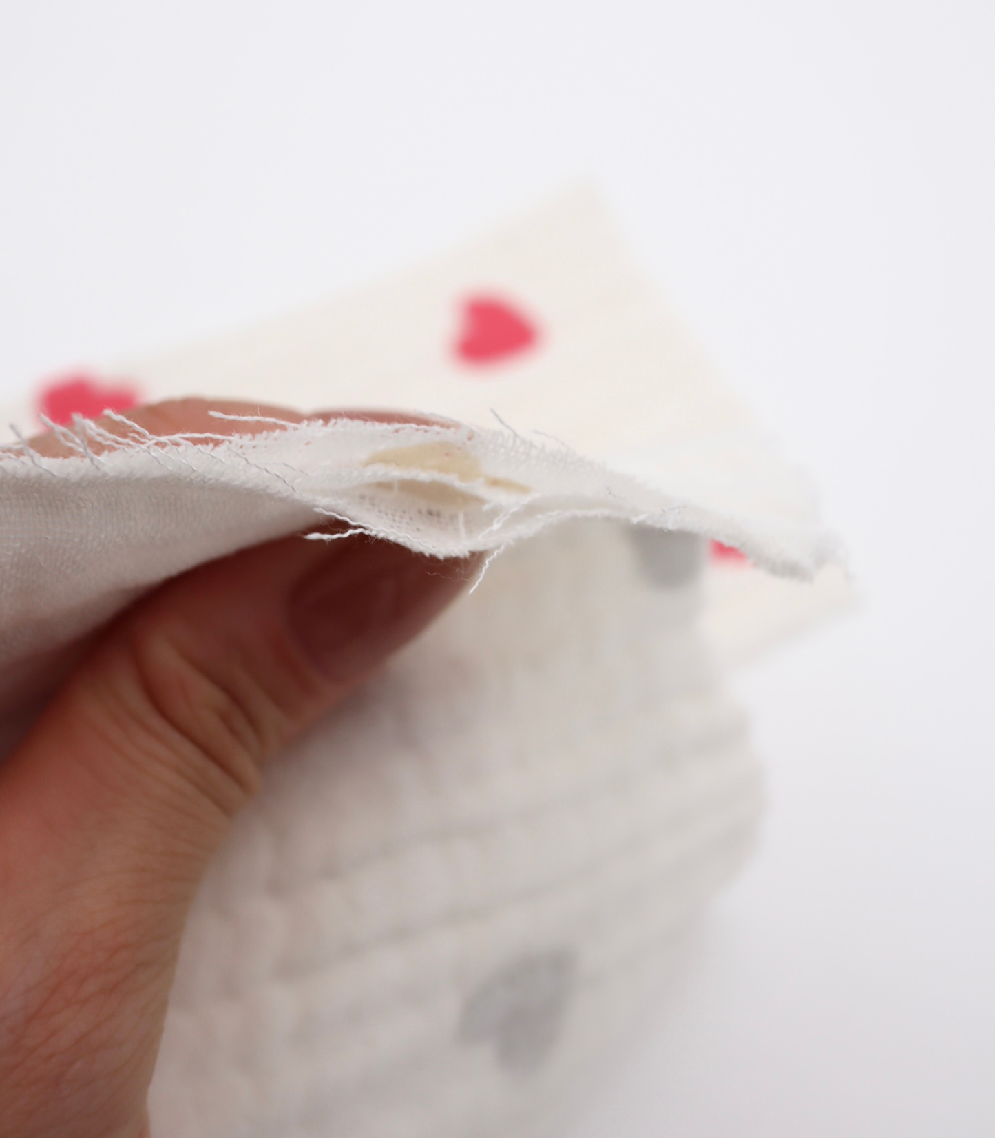 【25SS-293】ハートプリントトリプルガーゼ　/0.5ｙあたり=～980円