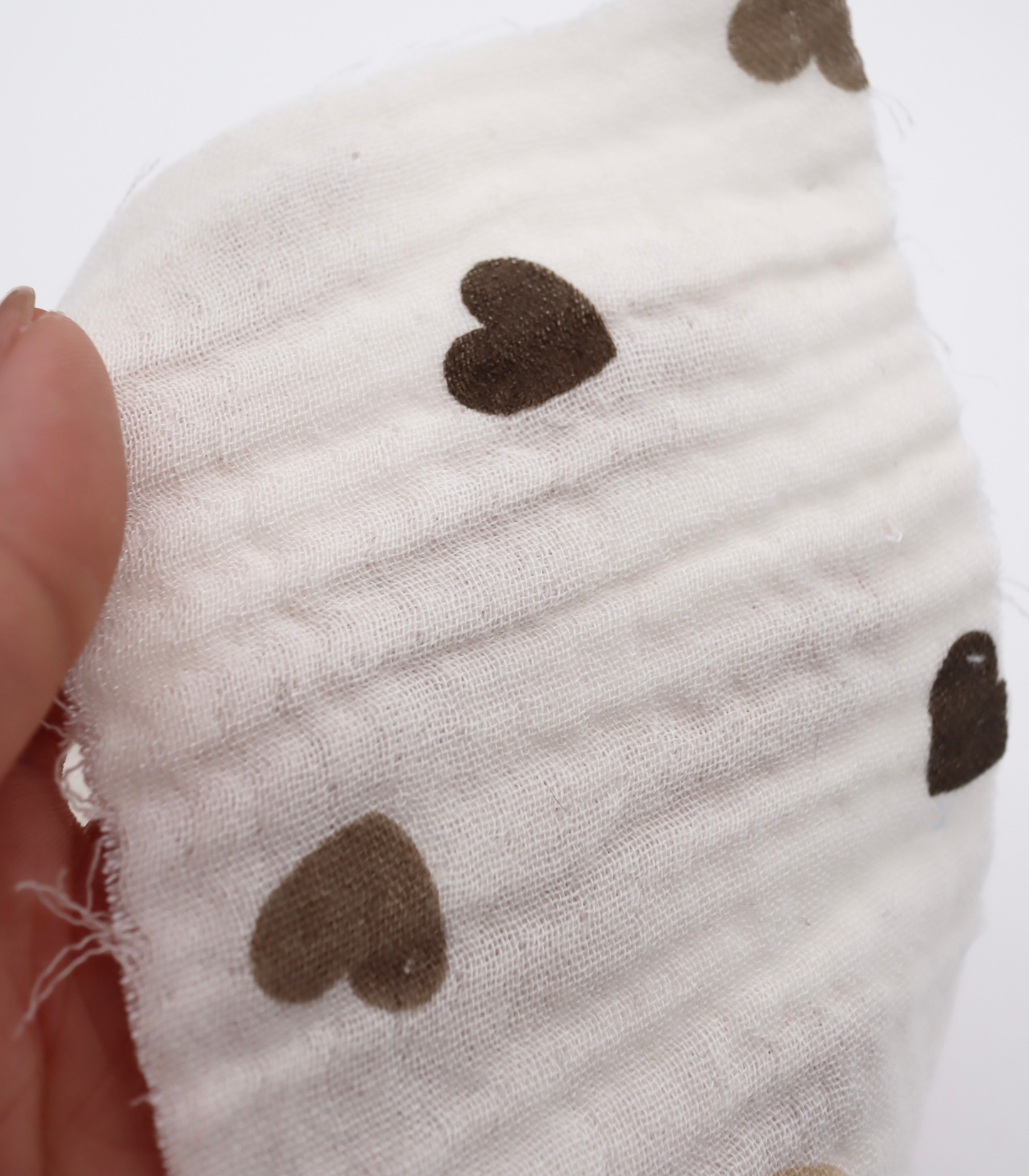 【25SS-293】ハートプリントトリプルガーゼ　/0.5ｙあたり=～980円