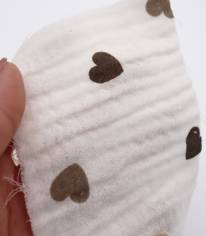 【25SS-293】ハートプリントトリプルガーゼ　/0.5ｙあたり=～980円