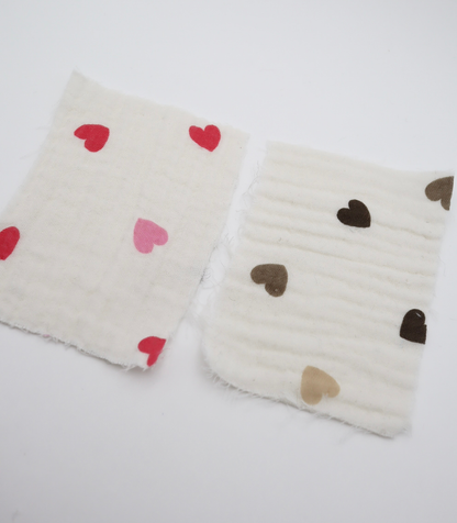 【25SS-293】ハートプリントトリプルガーゼ　/0.5ｙあたり=～980円