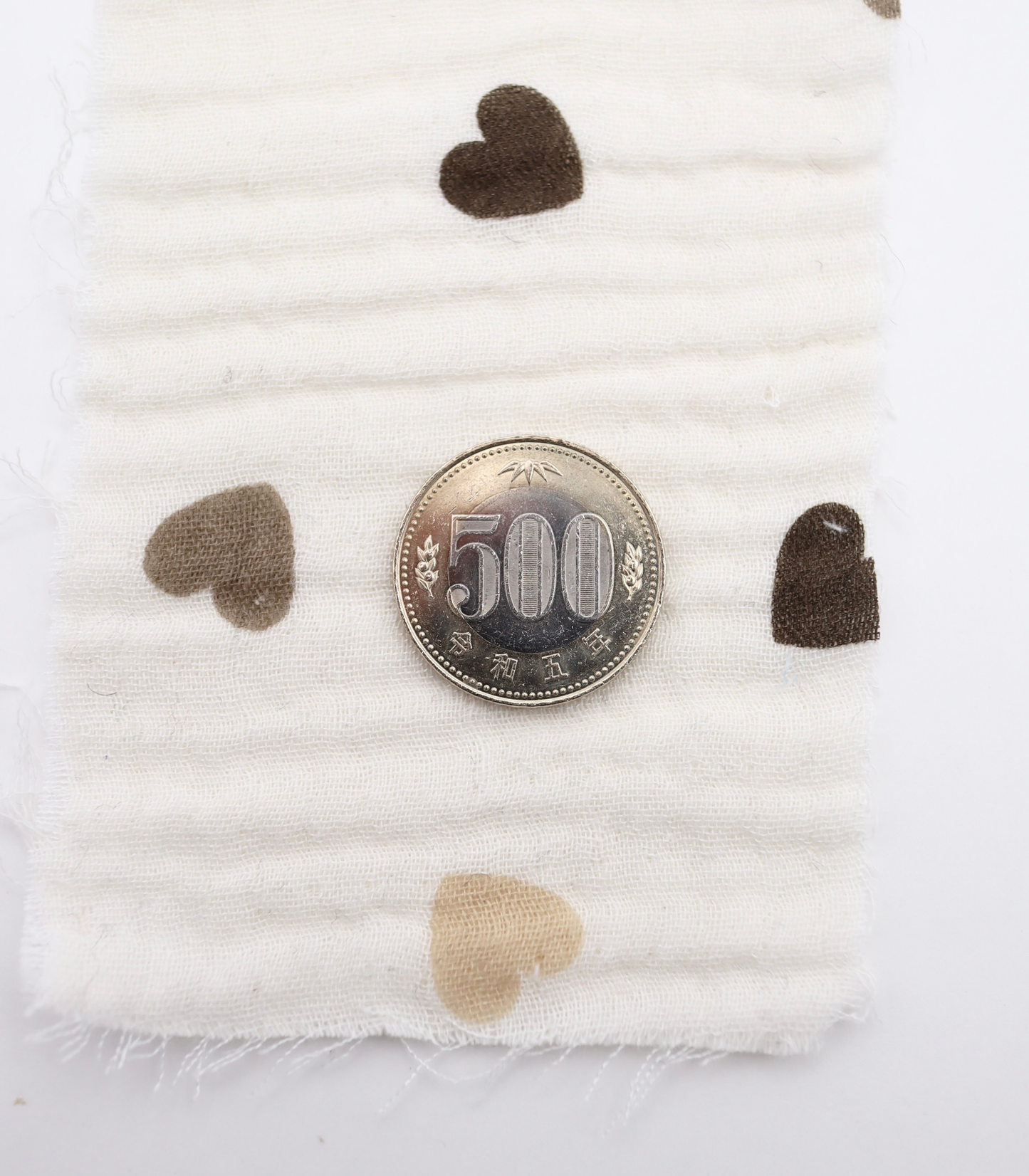 【25SS-293】ハートプリントトリプルガーゼ　/0.5ｙあたり=～980円