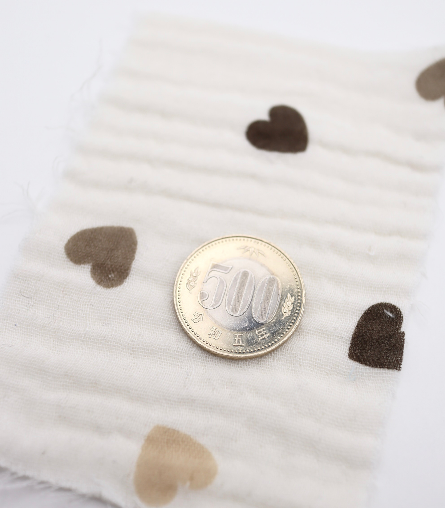 【25SS-293】ハートプリントトリプルガーゼ　/0.5ｙあたり=～980円