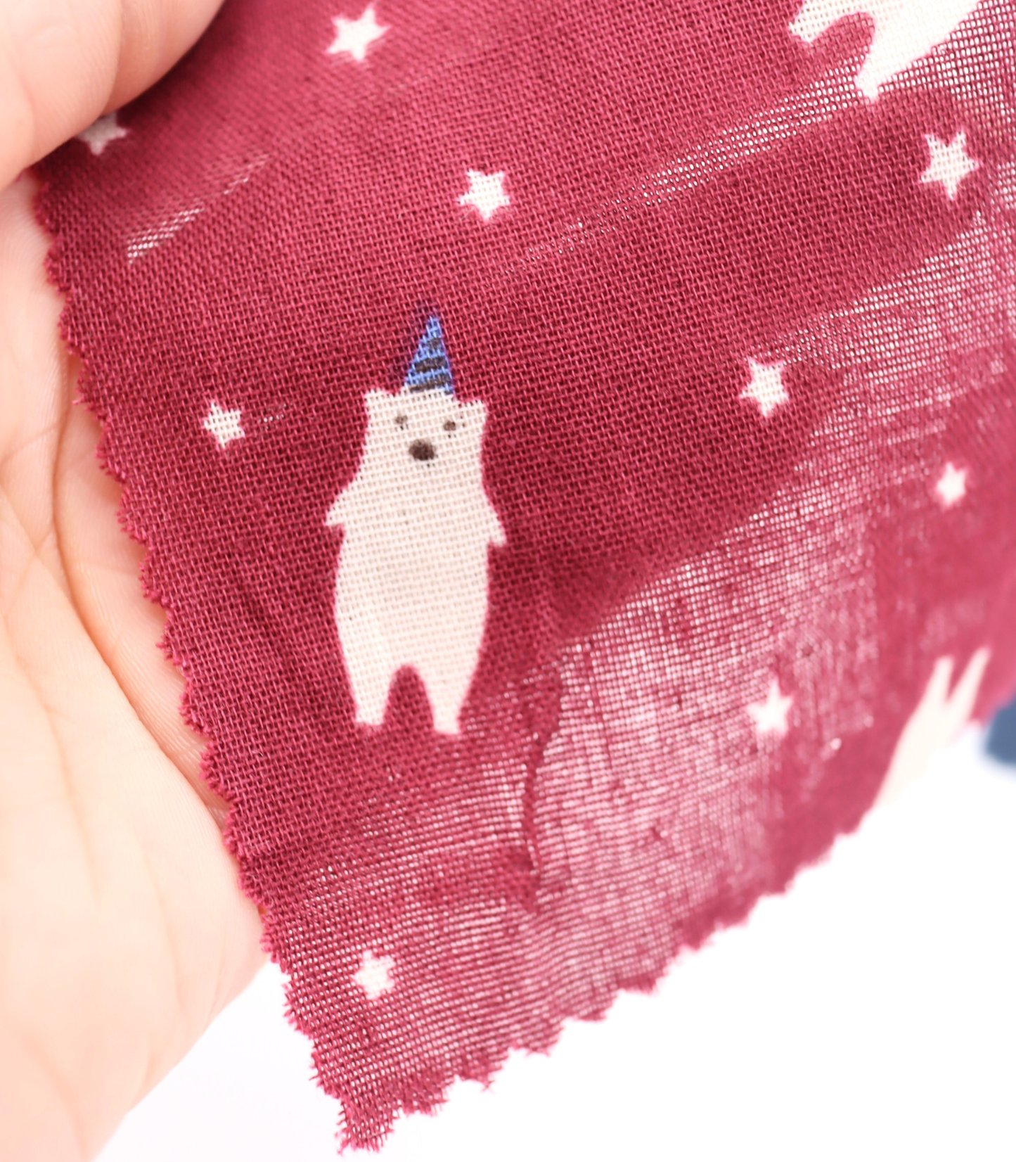 【25SS-292】パーティークマプリントダブルガーゼ　/0.5ｙあたり=～850円