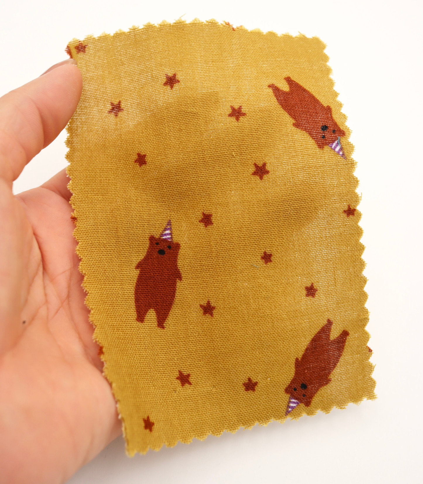 【25SS-292】パーティークマプリントダブルガーゼ　/0.5ｙあたり=～850円