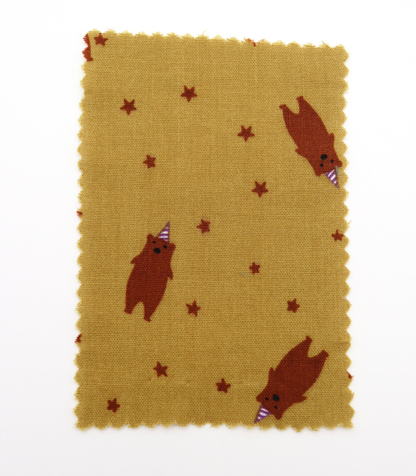 【25SS-292】パーティークマプリントダブルガーゼ　/0.5ｙあたり=～850円