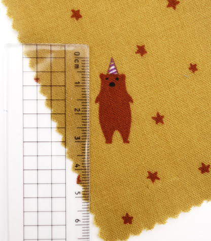 【25SS-292】パーティークマプリントダブルガーゼ　/0.5ｙあたり=～850円