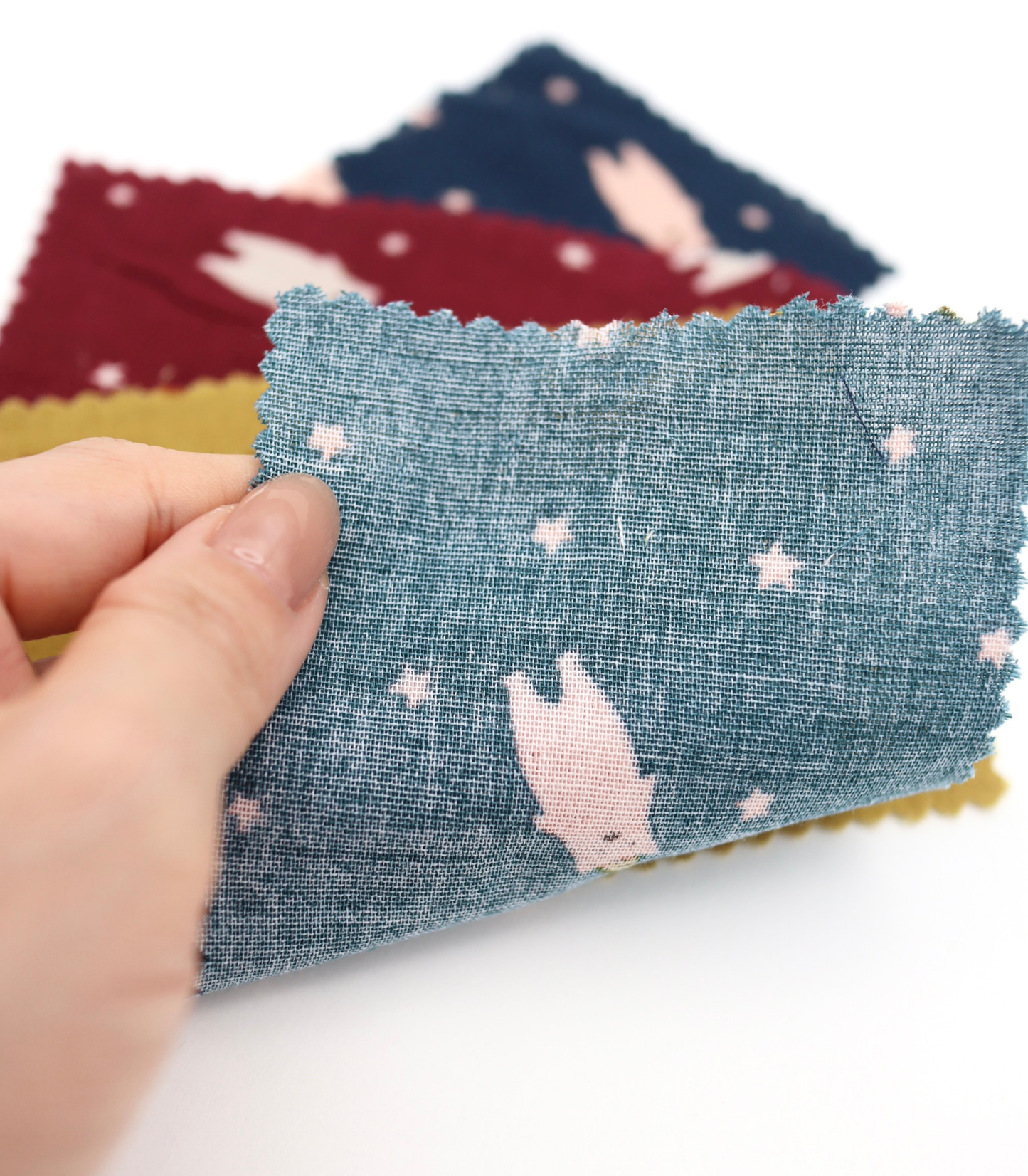 【25SS-292】パーティークマプリントダブルガーゼ　/0.5ｙあたり=～850円