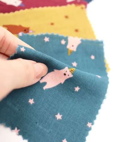 【25SS-292】パーティークマプリントダブルガーゼ　/0.5ｙあたり=～850円