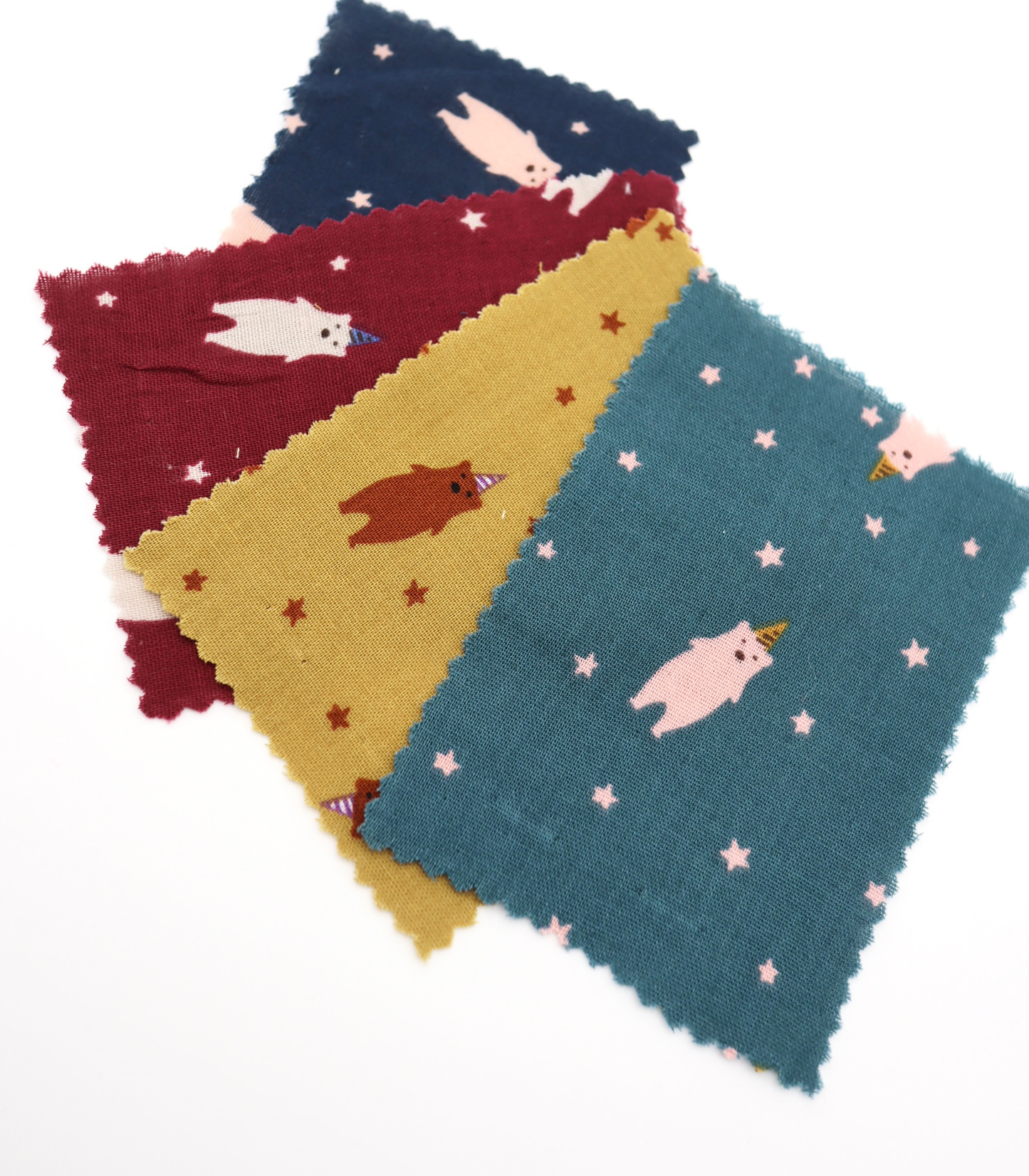 【25SS-292】パーティークマプリントダブルガーゼ　/0.5ｙあたり=～850円