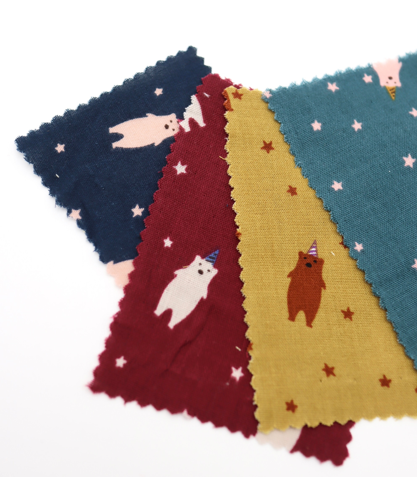 【25SS-292】パーティークマプリントダブルガーゼ　/0.5ｙあたり=～850円