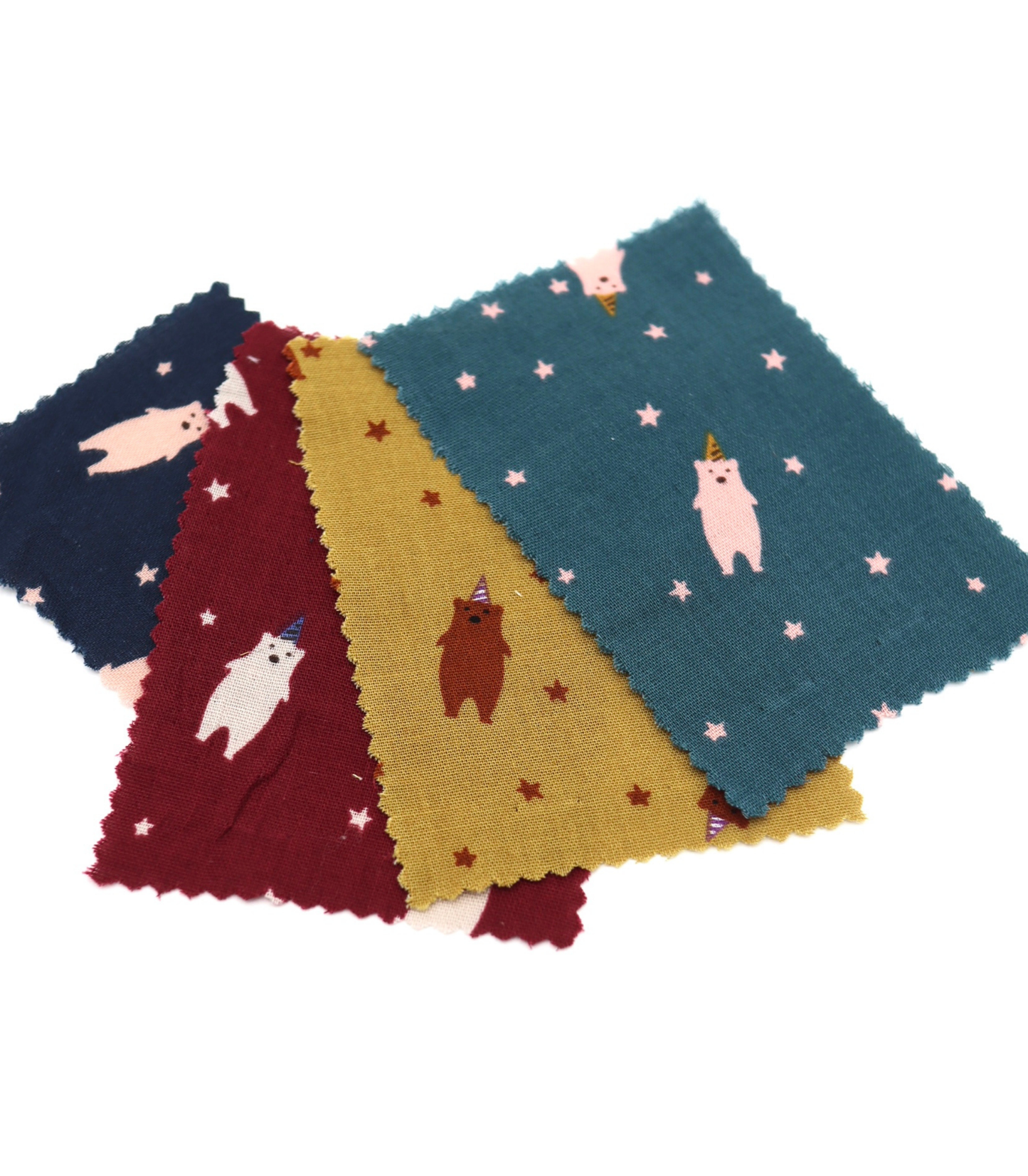 【25SS-292】パーティークマプリントダブルガーゼ　/0.5ｙあたり=～850円