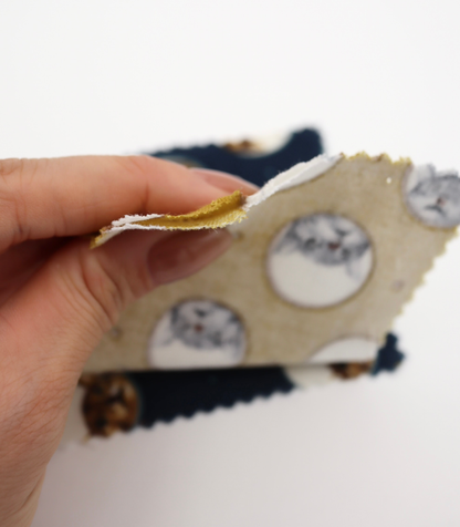 【25SS-290】のぞき見猫ちゃんプリントダブルガーゼ　/0.5ｙあたり=～850円