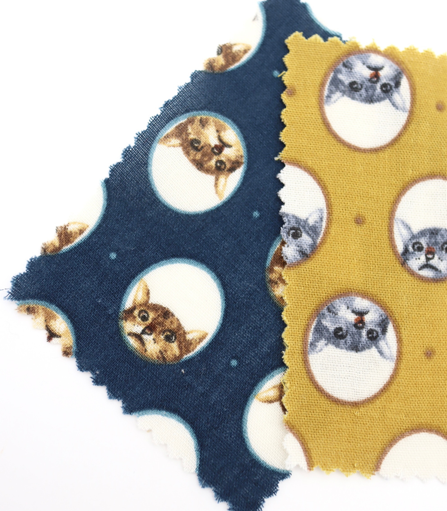 【25SS-290】のぞき見猫ちゃんプリントダブルガーゼ　/0.5ｙあたり=～850円