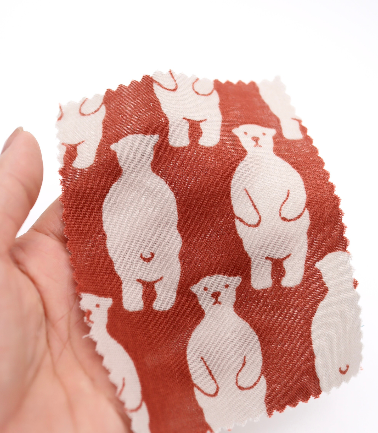 【25SS-291】スタンディングクマさんプリントダブルガーゼ　/0.5ｙあたり=～850円