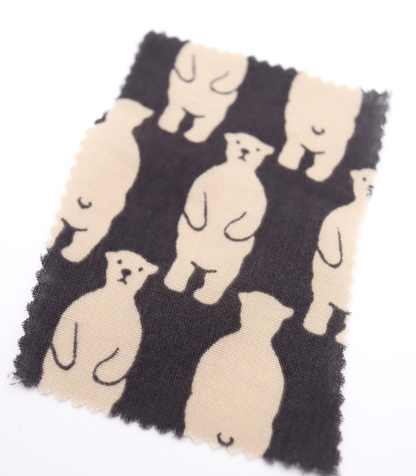 【25SS-291】スタンディングクマさんプリントダブルガーゼ　/0.5ｙあたり=～850円