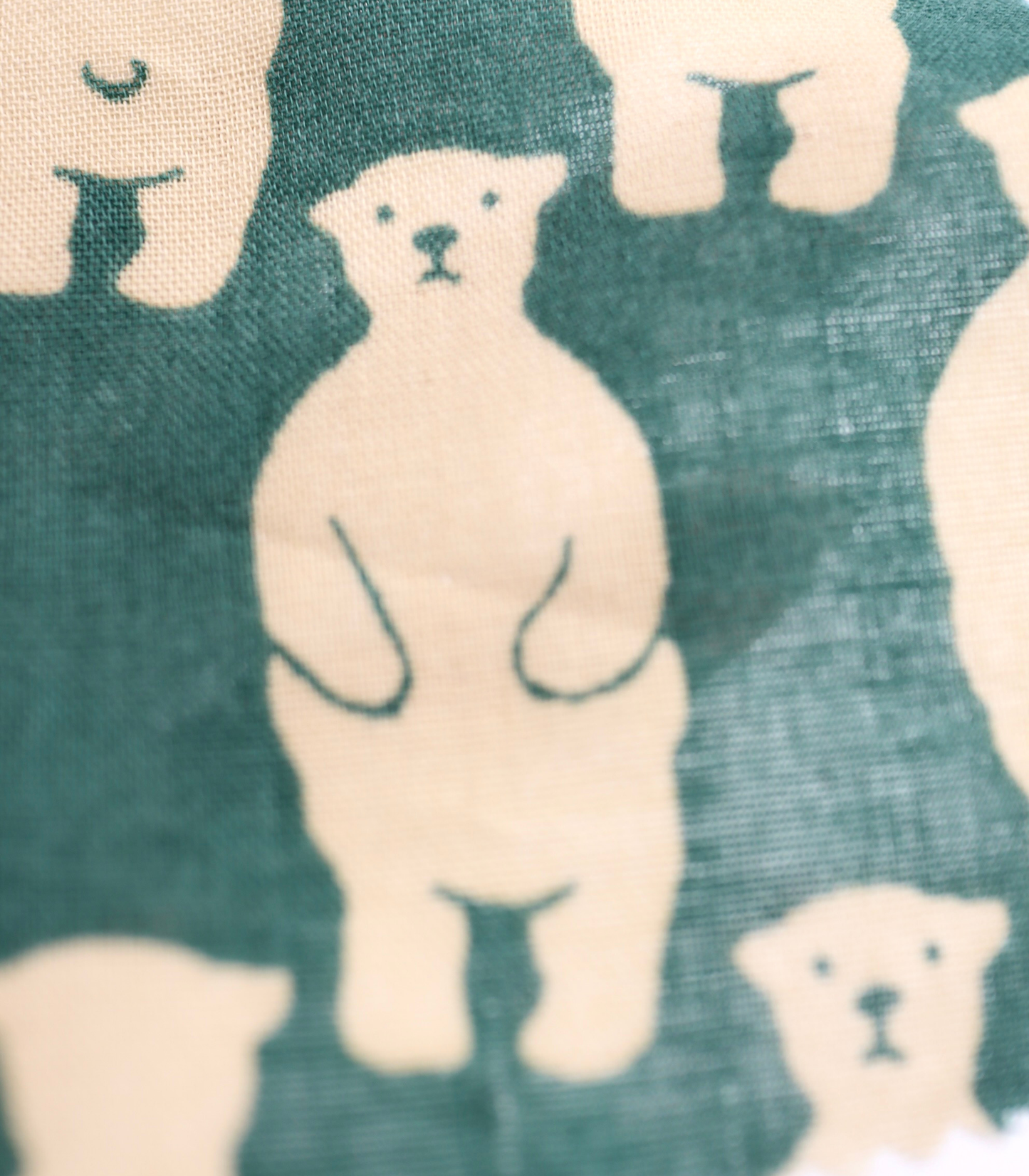 【25SS-291】スタンディングクマさんプリントダブルガーゼ　/0.5ｙあたり=～850円