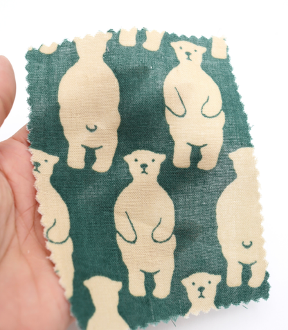 【25SS-291】スタンディングクマさんプリントダブルガーゼ　/0.5ｙあたり=～850円