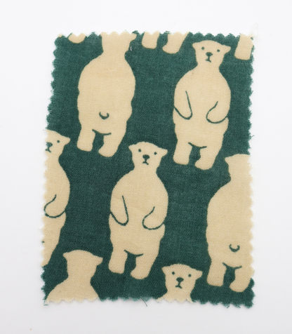 【25SS-291】スタンディングクマさんプリントダブルガーゼ　/0.5ｙあたり=～850円