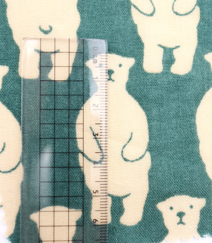 【25SS-291】スタンディングクマさんプリントダブルガーゼ　/0.5ｙあたり=～850円