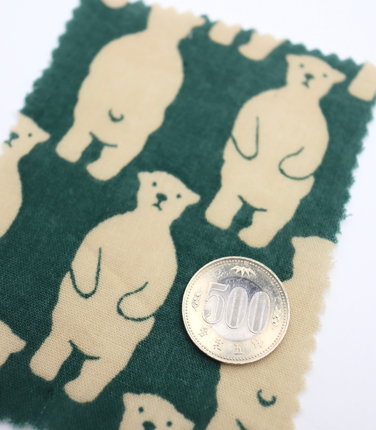 【25SS-291】スタンディングクマさんプリントダブルガーゼ　/0.5ｙあたり=～850円